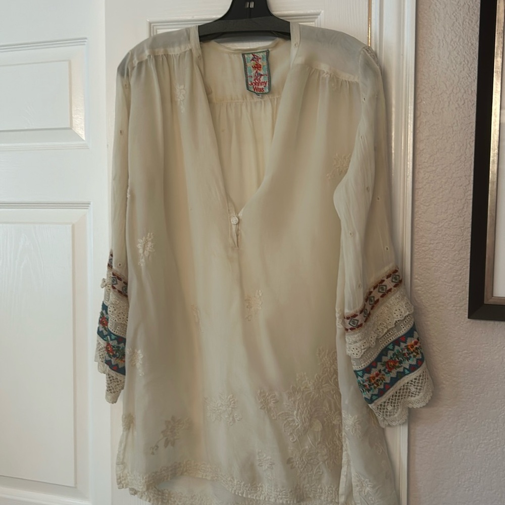 Johnny Was tunic/ beach cover Medium